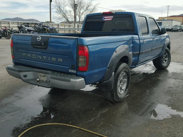 1N6ED29X82C331588 - 2002 NISSAN FRONTIER C BLUE photo 4