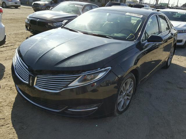 3LN6L2LU1ER817539 - 2014 LINCOLN MKZ HYBRID BLACK photo 2