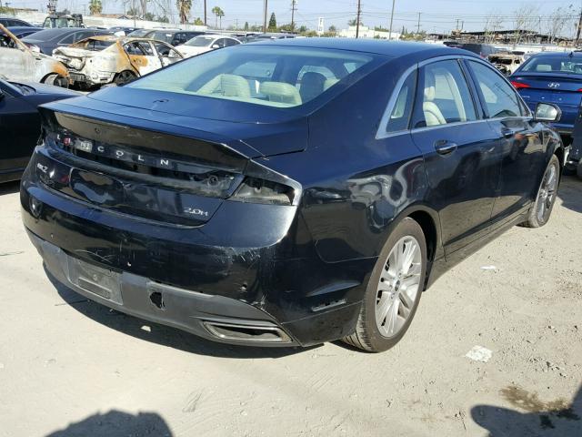 3LN6L2LU1ER817539 - 2014 LINCOLN MKZ HYBRID BLACK photo 4