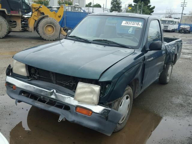 4TANL42N9XZ487746 - 1999 TOYOTA TACOMA GREEN photo 2