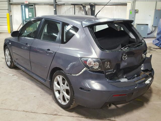 JM1BK344981842973 - 2008 MAZDA 3 HATCHBAC GRAY photo 3