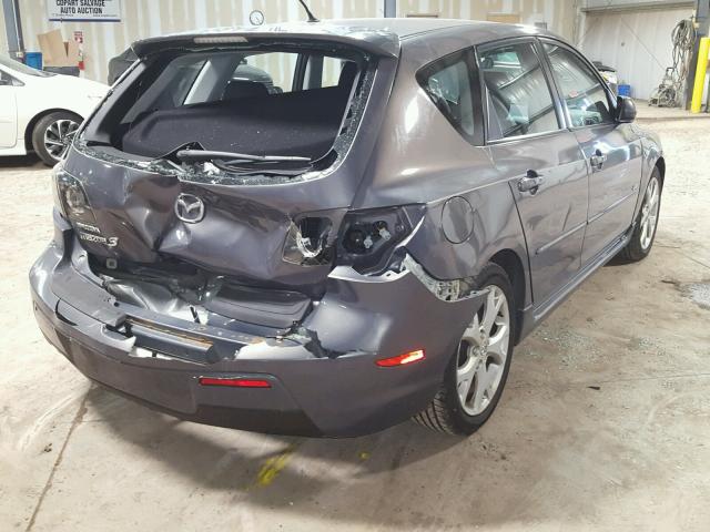 JM1BK344981842973 - 2008 MAZDA 3 HATCHBAC GRAY photo 4