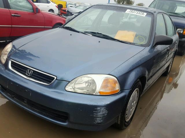 2HGEJ662XVH535212 - 1997 HONDA CIVIC DX BLUE photo 2