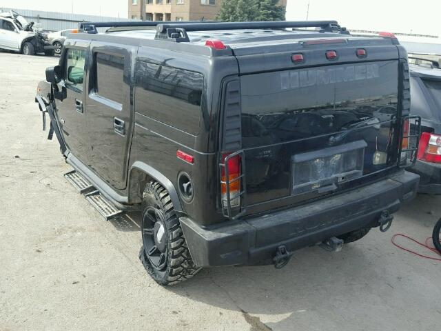 5GRGN23U03H121609 - 2003 HUMMER H2 BLACK photo 3