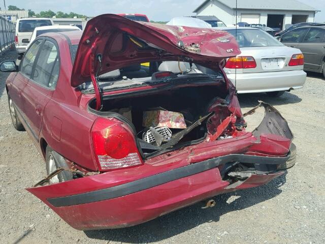 KMHDN46D34U814447 - 2004 HYUNDAI ELANTRA GL RED photo 10