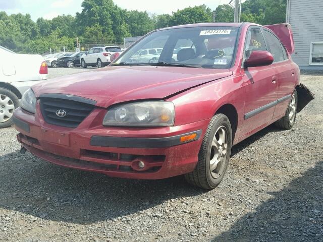 KMHDN46D34U814447 - 2004 HYUNDAI ELANTRA GL RED photo 2