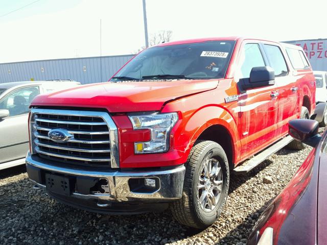 1FTEW1EG5FKE35402 - 2015 FORD F150 SUPER RED photo 2