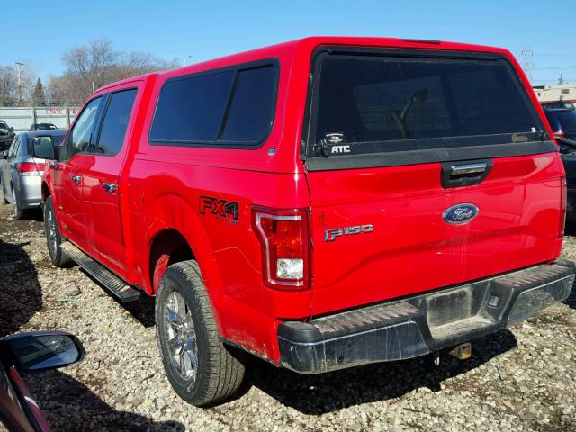 1FTEW1EG5FKE35402 - 2015 FORD F150 SUPER RED photo 3