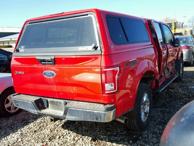 1FTEW1EG5FKE35402 - 2015 FORD F150 SUPER RED photo 4