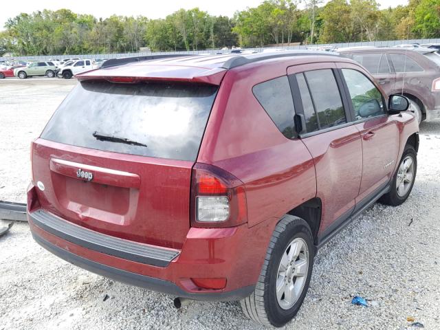 1C4NJCBA6FD313727 - 2015 JEEP COMPASS SP RED photo 4