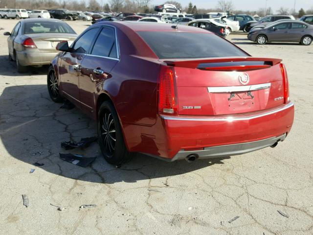 1G6DS57V380138169 - 2008 CADILLAC CTS HI FEA RED photo 3