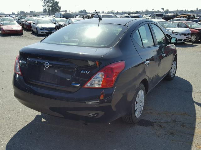 3N1CN7AP4CL892797 - 2012 NISSAN VERSA S BLACK photo 4