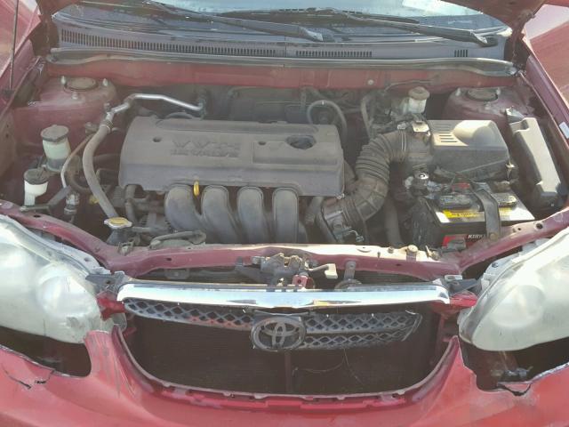 1NXBR30E67Z769158 - 2007 TOYOTA COROLLA CE RED photo 7