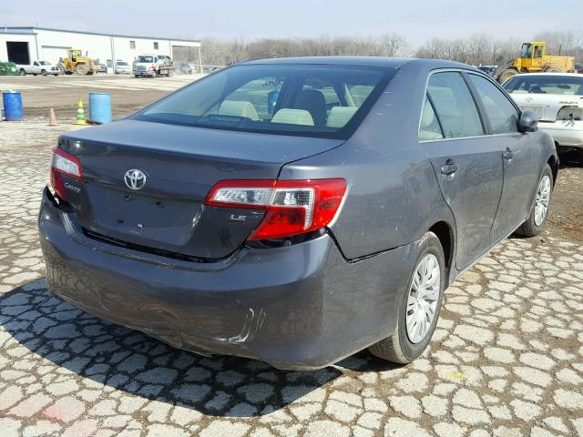 4T4BF1FK0ER343866 - 2014 TOYOTA CAMRY L GRAY photo 4