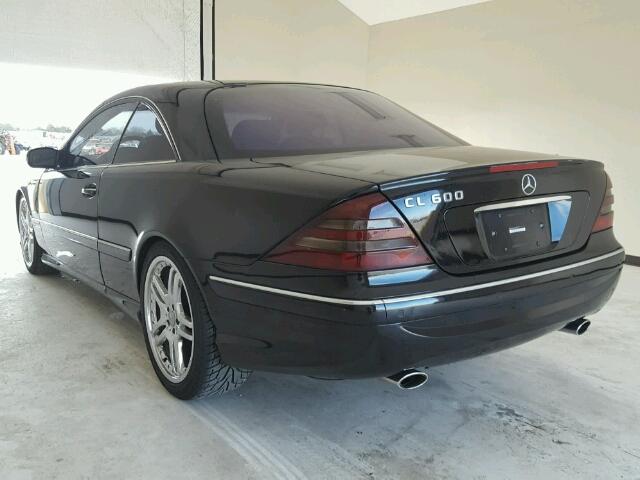 WDBPJ78J42A026131 - 2002 MERCEDES-BENZ CL 600 BLACK photo 3