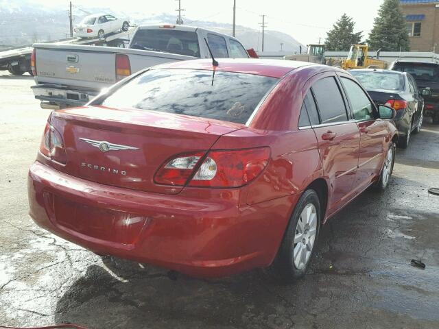 1C3LC46R27N535074 - 2007 CHRYSLER SEBRING RED photo 4