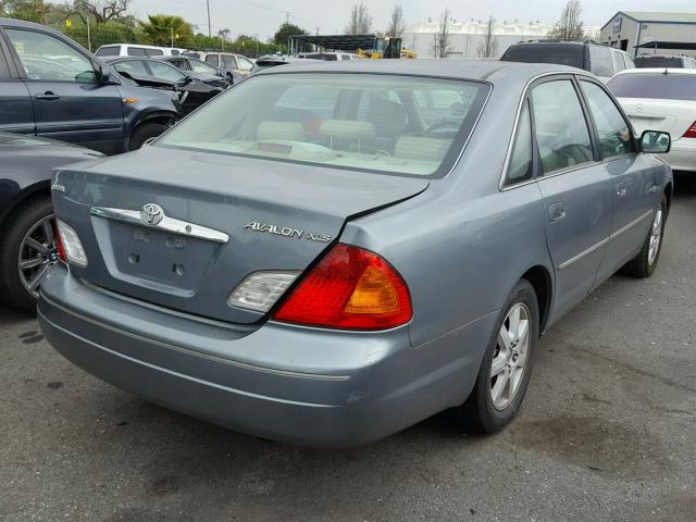 4T1BF28B4YU097910 - 2000 TOYOTA AVALON XL BLUE photo 4