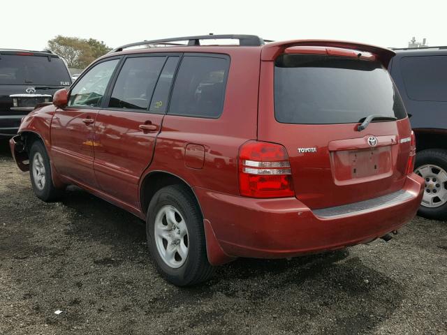 JTEGD21A110012337 - 2001 TOYOTA HIGHLANDER RED photo 3