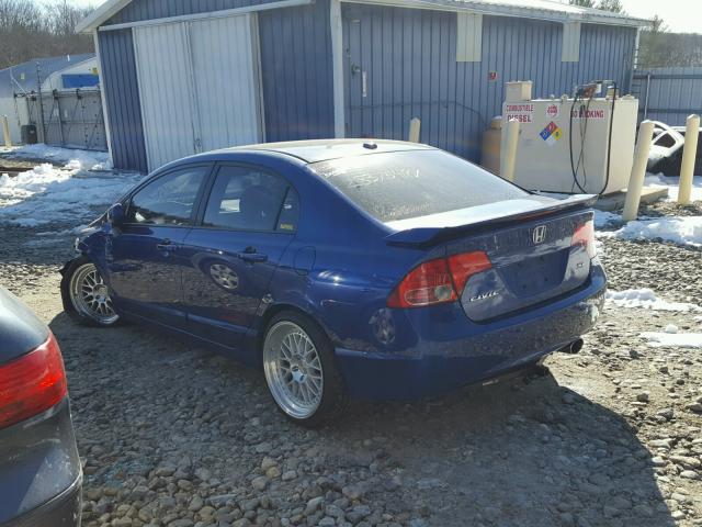 2HGFA55528H701821 - 2008 HONDA CIVIC SI BLUE photo 3