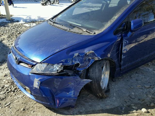 2HGFA55528H701821 - 2008 HONDA CIVIC SI BLUE photo 9