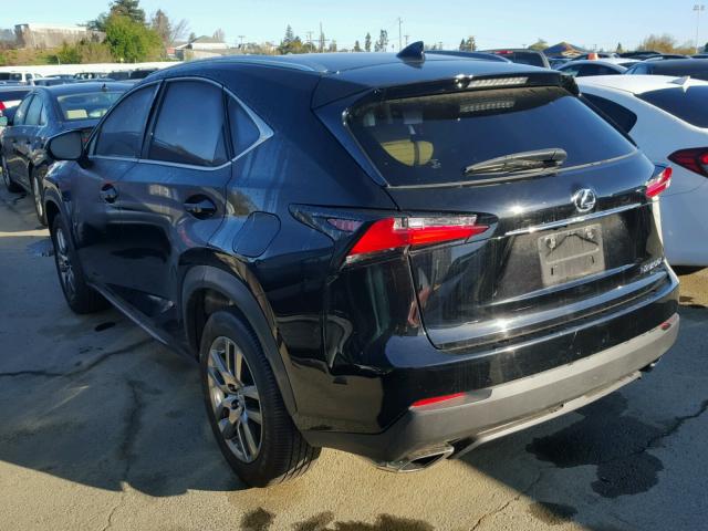 JTJBARBZ7F2036347 - 2015 LEXUS NX 200T BLACK photo 3