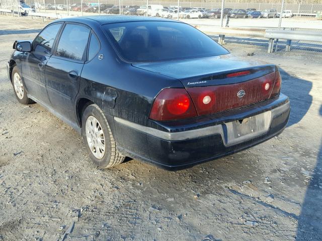 2G1WF52E139123615 - 2003 CHEVROLET IMPALA BLACK photo 3