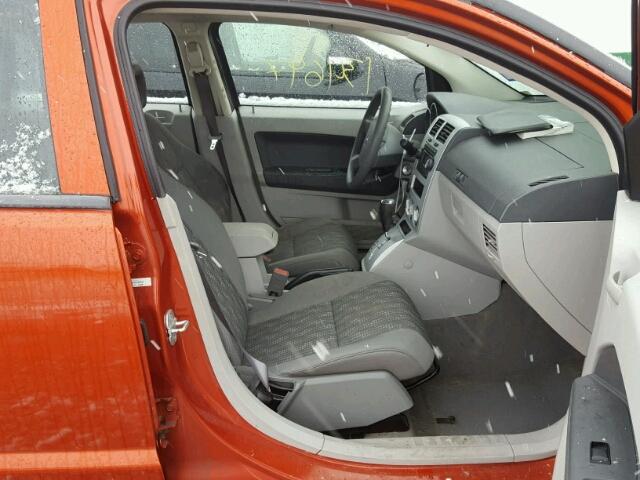 1B3JB48B37D504896 - 2007 DODGE CALIBER SX ORANGE photo 5