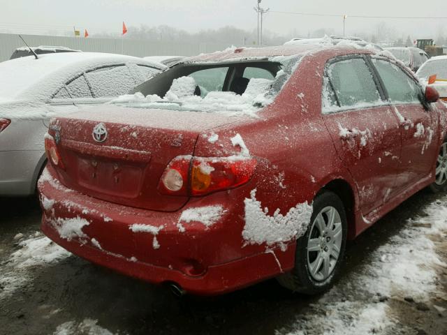 2T1BU4EE5AC480892 - 2010 TOYOTA COROLLA BA RED photo 4