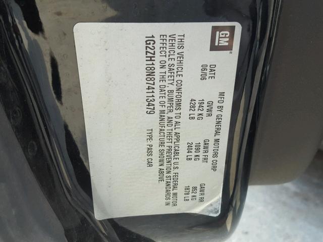 1G2ZH18N874113479 - 2007 PONTIAC G6 GT BLACK photo 10