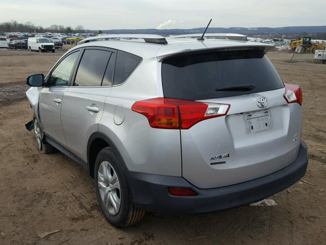 2T3BFREV2DW103230 - 2013 TOYOTA RAV4 LE SILVER photo 3