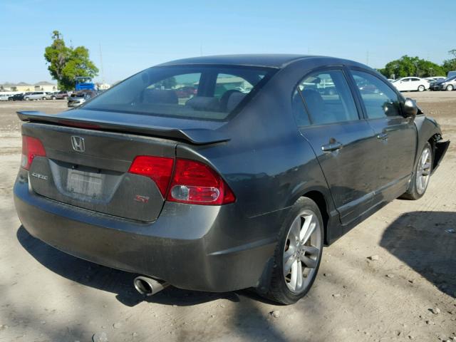 2HGFA55598H710211 - 2008 HONDA CIVIC SI CHARCOAL photo 4