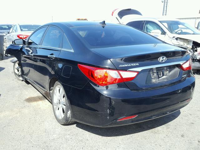 5NPEC4AC3CH421280 - 2012 HYUNDAI SONATA SE BLACK photo 3