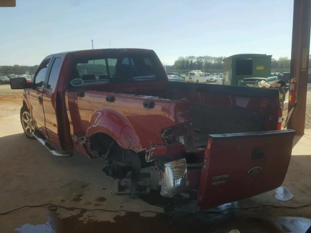 1FTPX02505KD94159 - 2005 FORD F150 RED photo 3