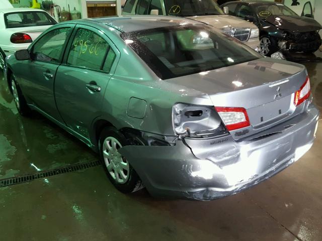 4A3AB36F39E044017 - 2009 MITSUBISHI GALANT ES GRAY photo 3