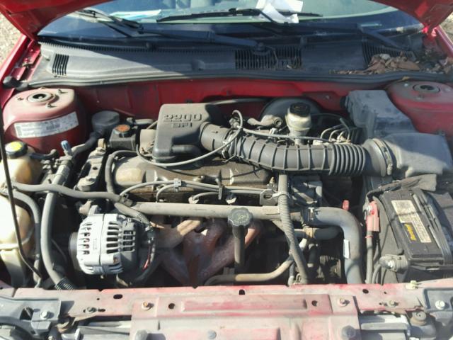 1G1JC524717188980 - 2001 CHEVROLET CAVALIER B RED photo 7