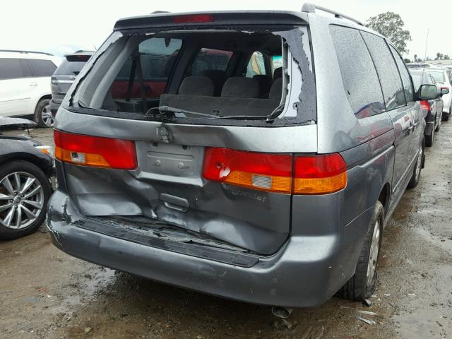 2HKRL18652H524120 - 2002 HONDA ODYSSEY EX GRAY photo 4