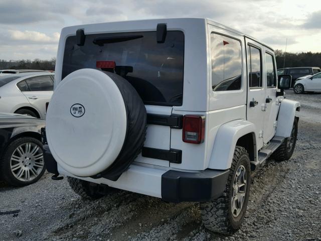 1C4BJWFGXEL115773 - 2014 JEEP WRANGLER U WHITE photo 4