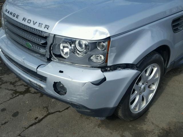 SALSF25458A177835 - 2008 LAND ROVER RANGE ROVE SILVER photo 9