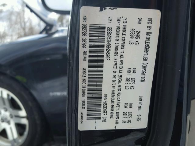 2B3KA53H06H245097 - 2006 DODGE CHARGER R/ BLACK photo 10