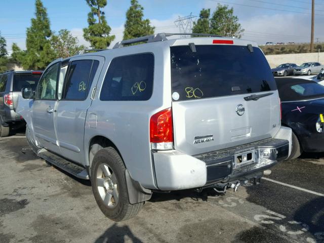 5N1AA08A94N722358 - 2004 NISSAN ARMADA SE SILVER photo 3