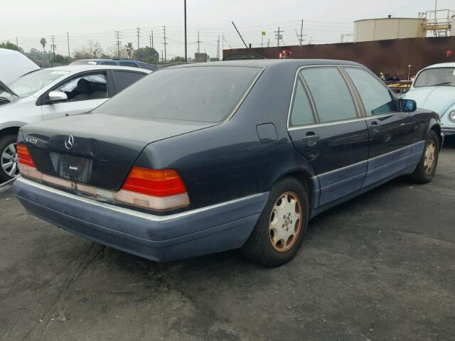 WDBGA43E3TA302499 - 1996 MERCEDES-BENZ S 420 BLUE photo 4