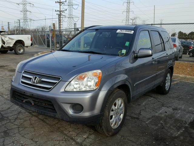 JHLRD78906C026633 - 2006 HONDA CR-V SE GRAY photo 2