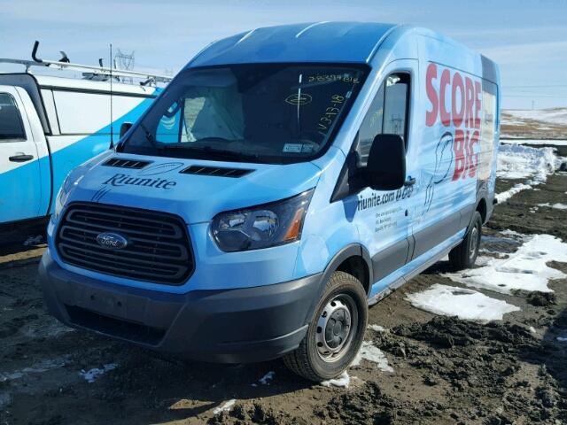 1FTYE2CM2HKA53927 - 2017 FORD TRANSIT T- BLUE photo 2