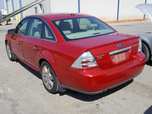 1FAHP25W49G116951 - 2009 FORD TAURUS LIM RED photo 3