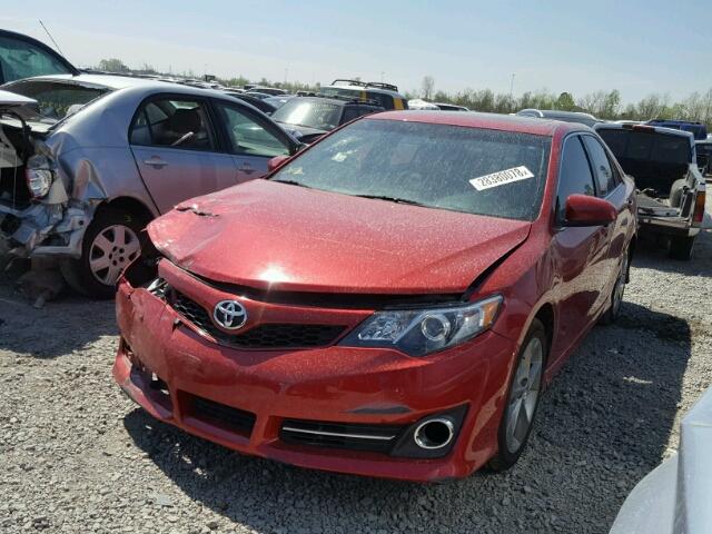 4T1BF1FK4EU733203 - 2014 TOYOTA CAMRY L RED photo 2