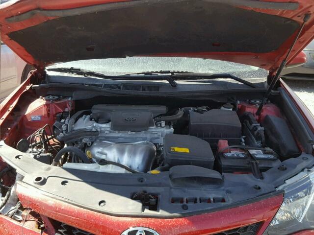 4T1BF1FK4EU733203 - 2014 TOYOTA CAMRY L RED photo 7