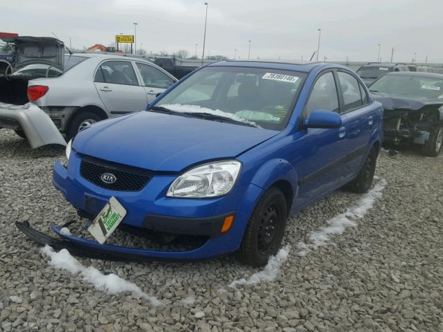 KNADE223196478456 - 2009 KIA RIO BASE BLUE photo 2