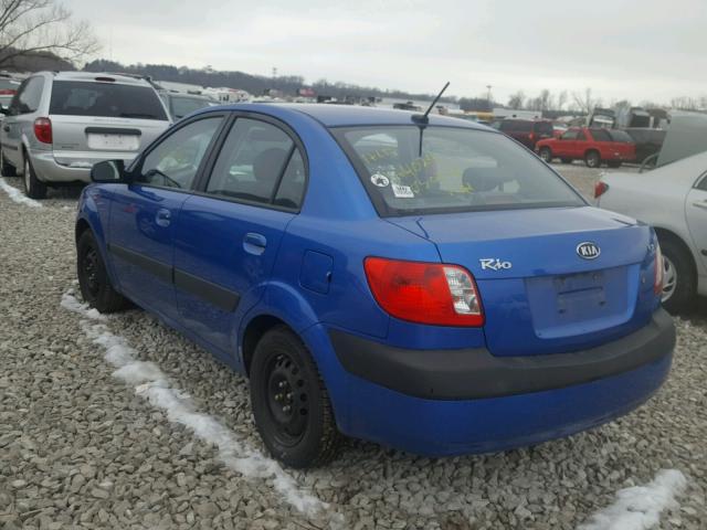 KNADE223196478456 - 2009 KIA RIO BASE BLUE photo 3