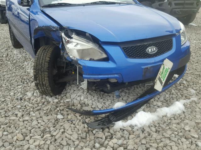 KNADE223196478456 - 2009 KIA RIO BASE BLUE photo 9