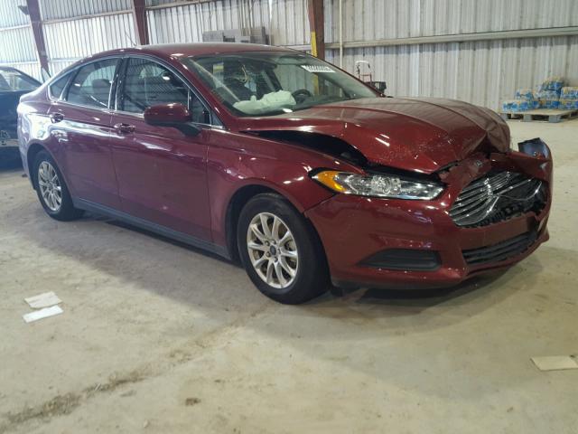 3FA6P0G7XFR141648 - 2015 FORD FUSION S RED photo 1